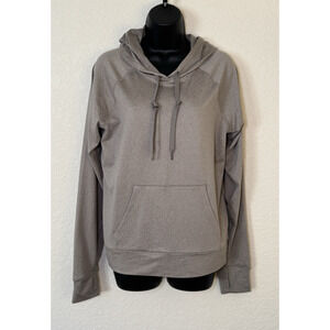 Quince Flowknit Ultra Soft Performance Hoodie Pullover Sweatshirt Womens M Grey